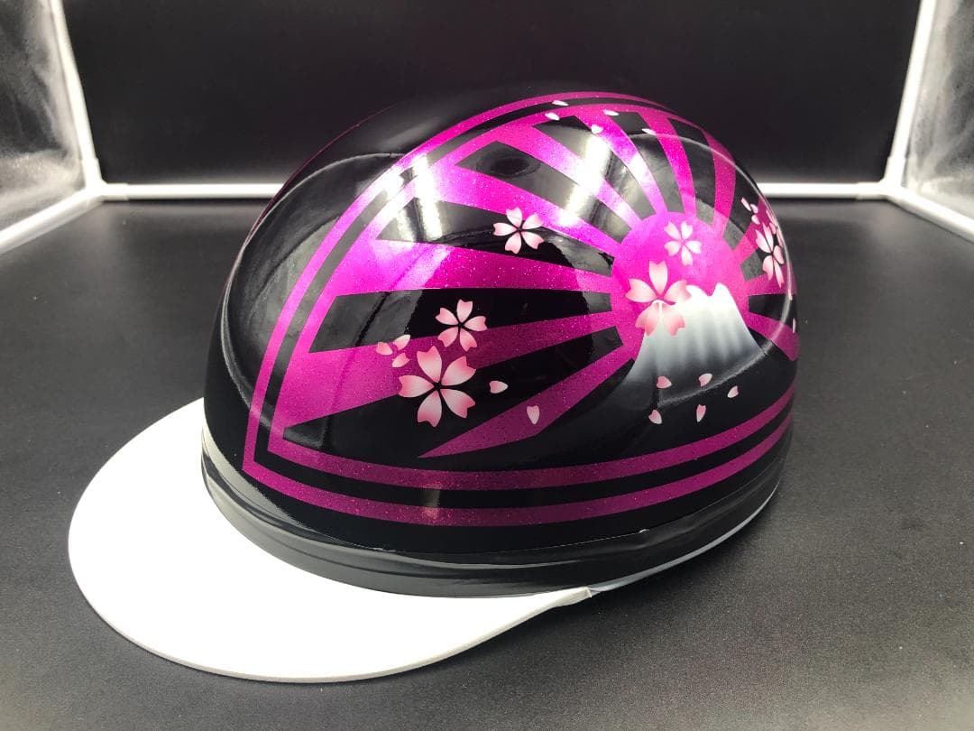 コルク半　カスタム　富士日章　三つボタン　ブラックピンクラメ　桜　高級クリヤ コルク半 カスタム 富士日章 ブラックピンク ラメ 桜 高級クリヤ 送料