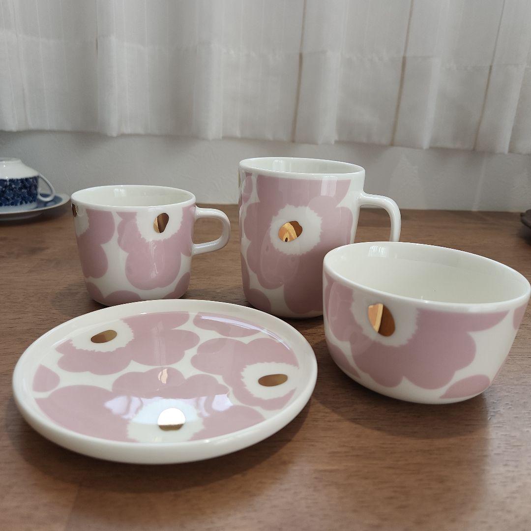 marimekko ウニッコ ピンク×ゴールド - メルカリ