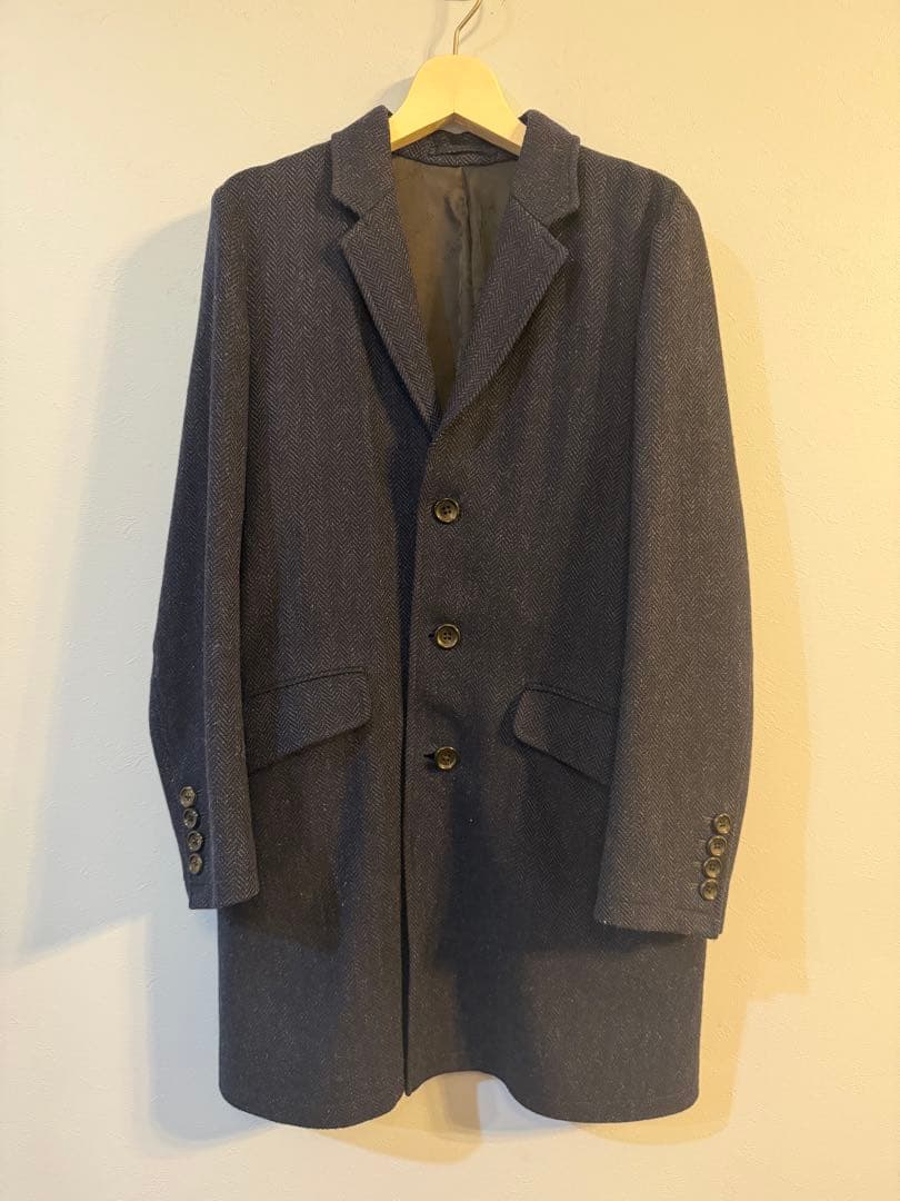 ワコマリア WACKO MARIAヘリンボーン チェスターコート - メルカリ