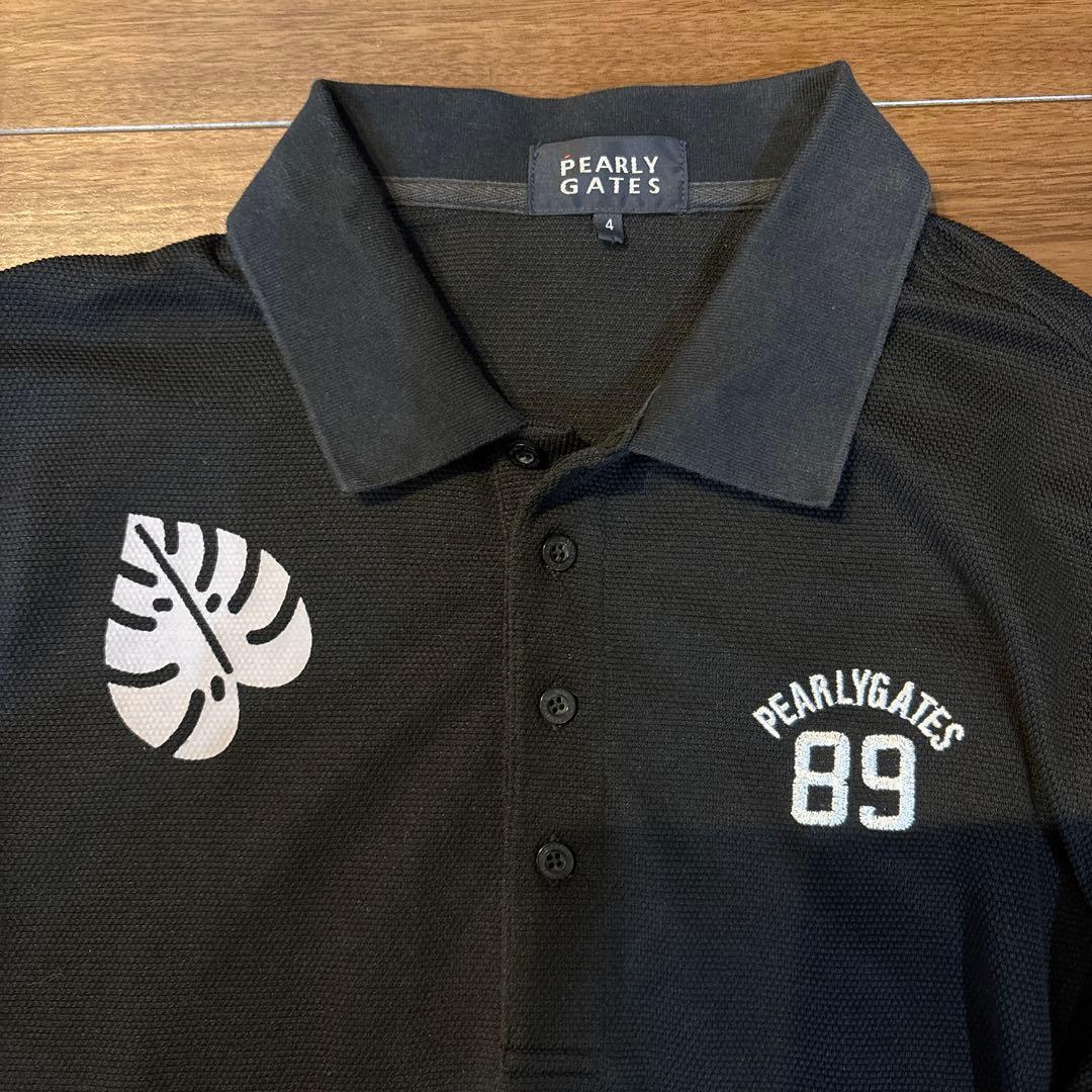 PEARLY GATES 長袖ポロシャツ サイズ4 ブラック - メルカリ