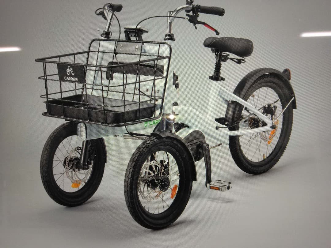 CARRIER 前2輪電動三輪車 ホワイト 2