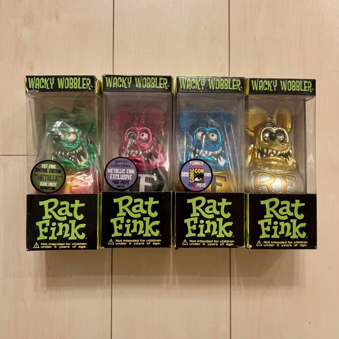 Rat Fink Wacky Wobbler フィギュア 4体セット - メルカリ