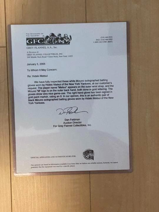 松井秀喜 実使用 バッティンググローブ - メルカリ