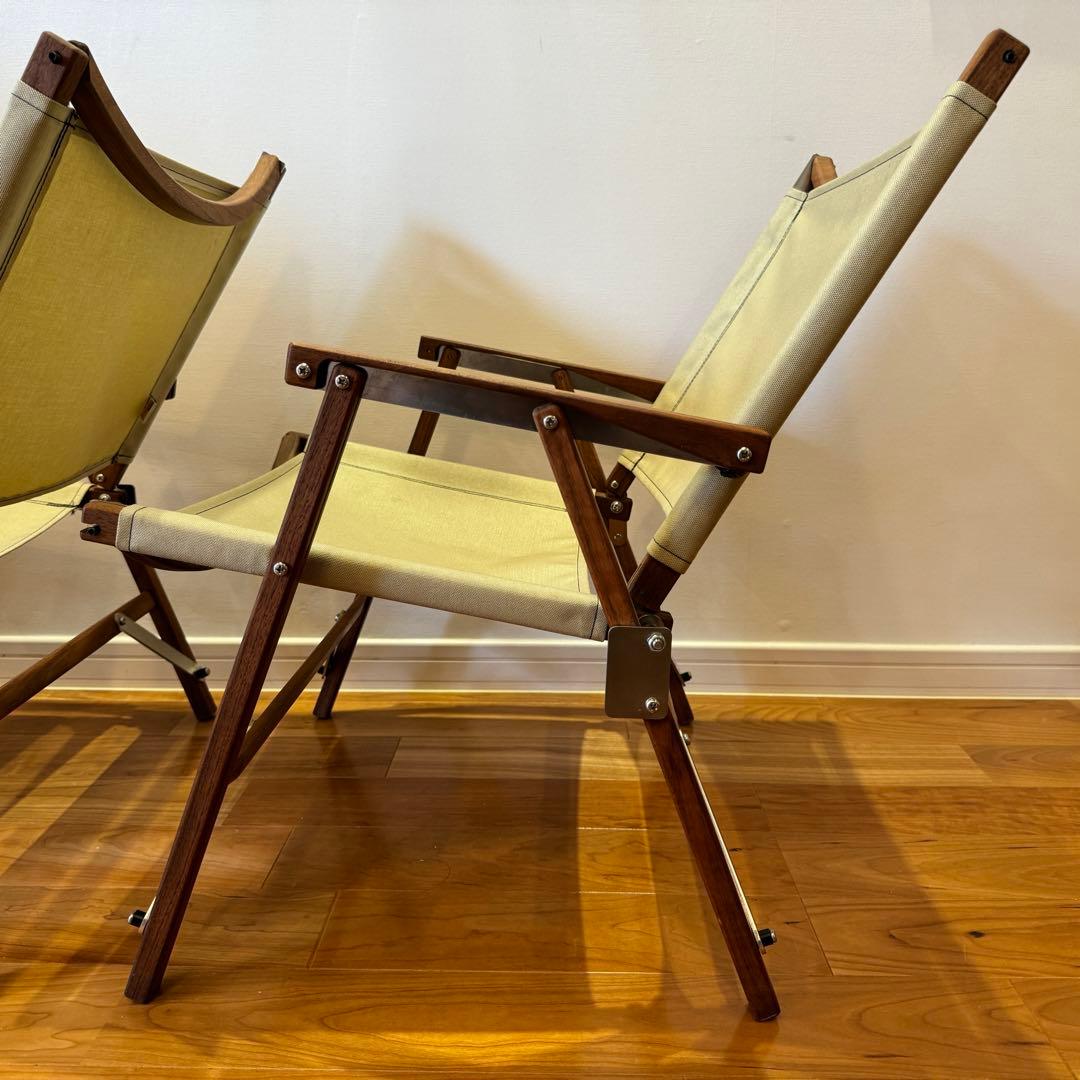 純正カーミットチェア(ウォールナット) カスタム済み2脚セット 純正