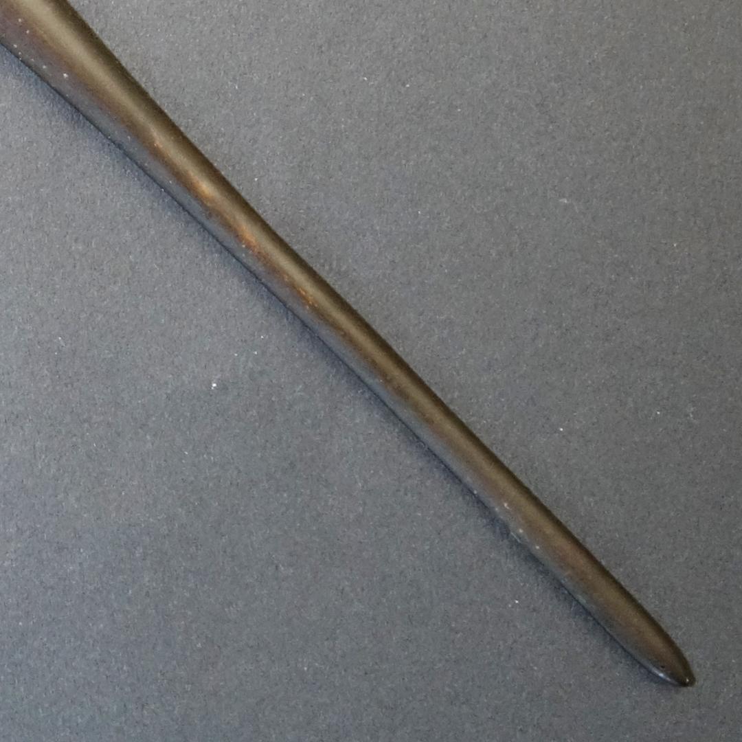 赤銅魚子地 祝飾図笄】鍔 鐔 笄 日本刀 刀装具 武具 骨董