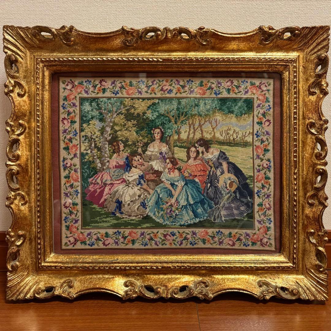 プチポアン 刺繍額 プチポアン 額入り フレーム 久家道子 刺繍 額装 - メルカリ