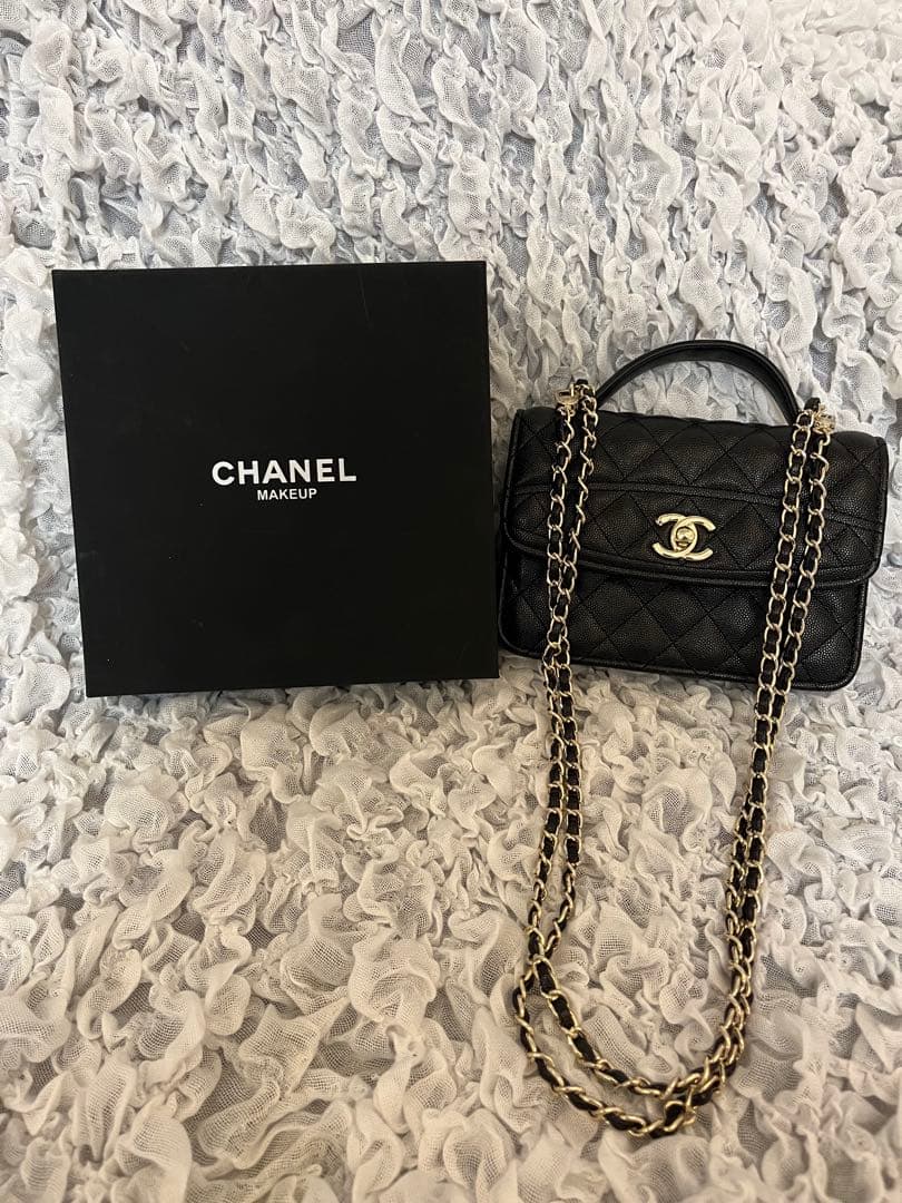 CHANEL 希少 ショルダーバッグ兼リュック2way仕様 ノベルティ ブラック 1点限り シャネル ノベルティ ゴールドチェーン リュック ショルダー