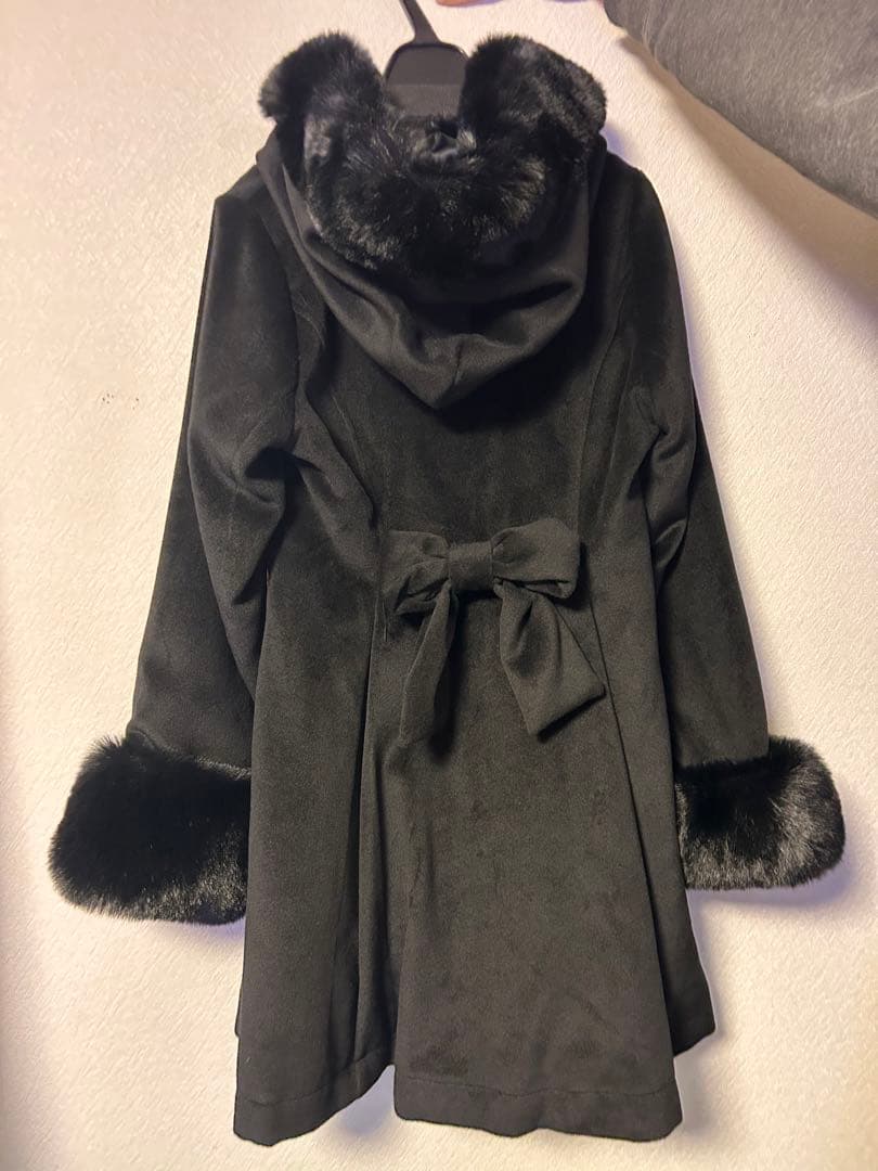 ROJITA バックリボンフーディーコート ブラック 黒