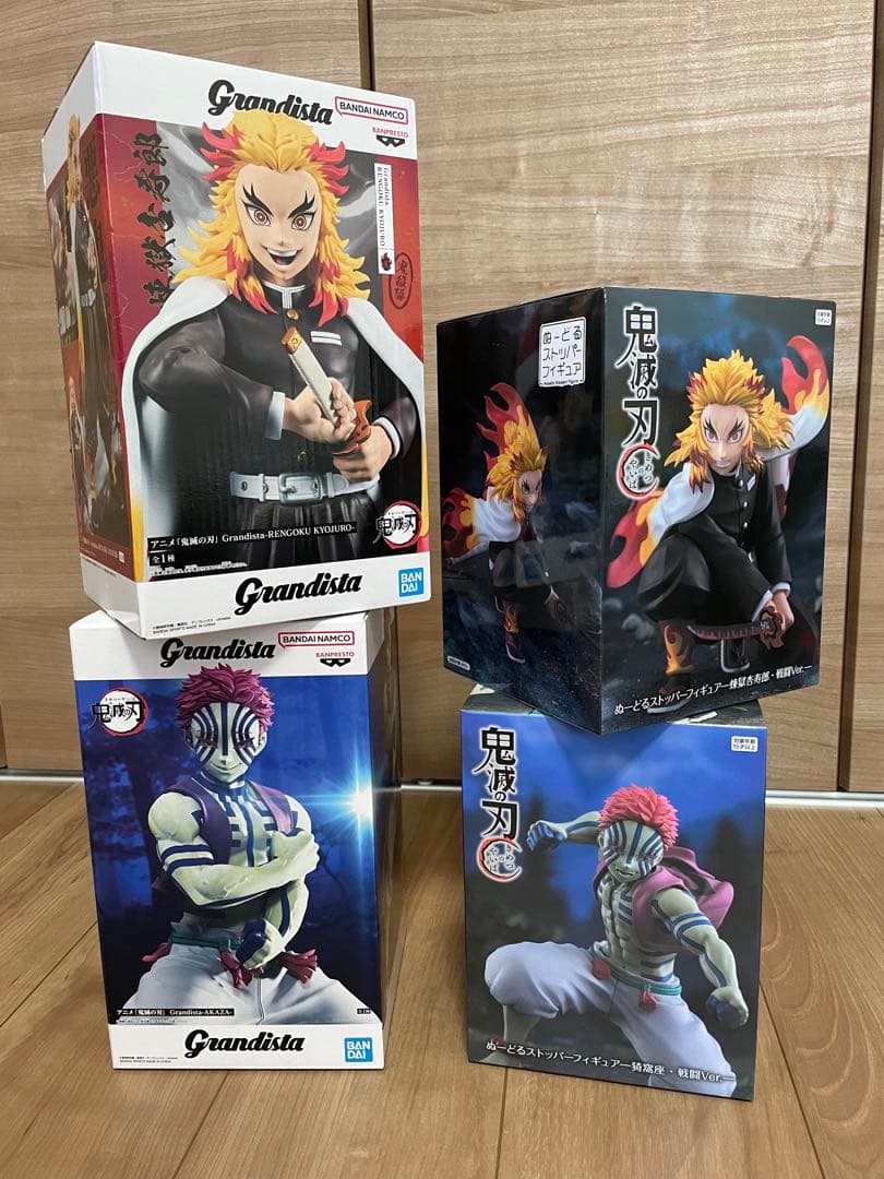 鬼滅の刃 Grandista・ぬーどるストッパーフィギュア 煉獄杏寿郎・猗窩座 鬼