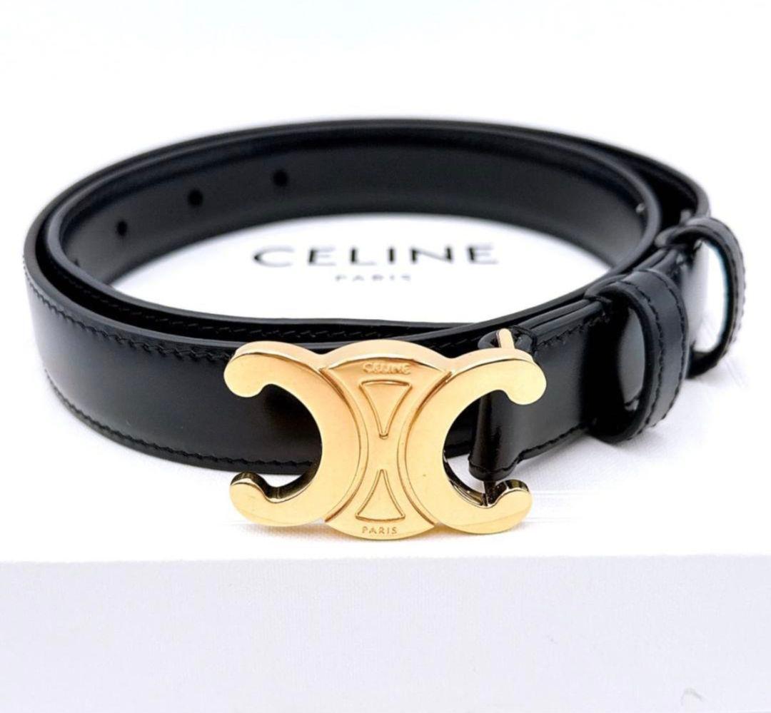 セリーヌ ベルト CELINE ブラック 75 - メルカリ