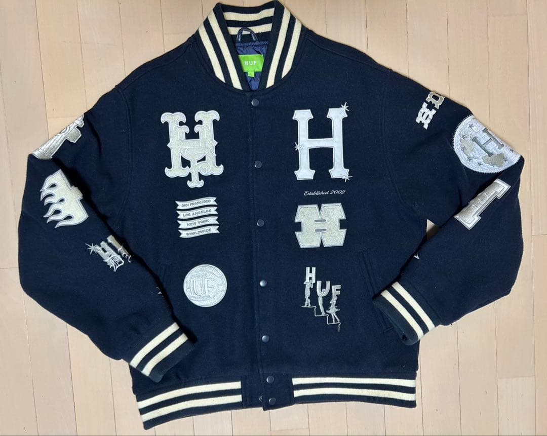 HUF 20周年 スタジャン フルデコスタジャン 刺繍 HUF 20周年 スタジャン フルデコスタジャン 刺繍 メンズ