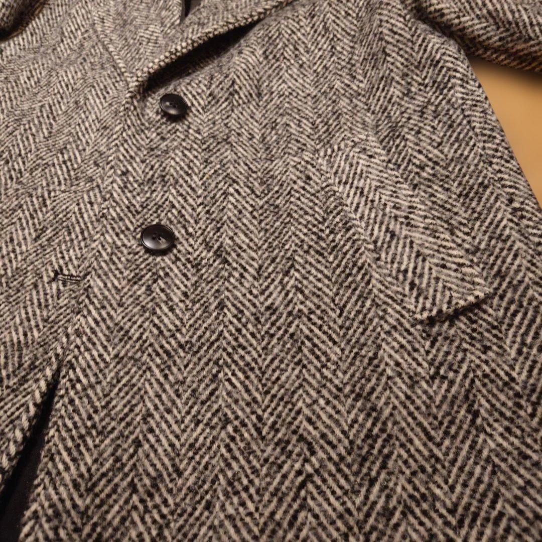 2025年新作 ZARAヘリンボーン柄 グレー チェスターコート S - メルカリ