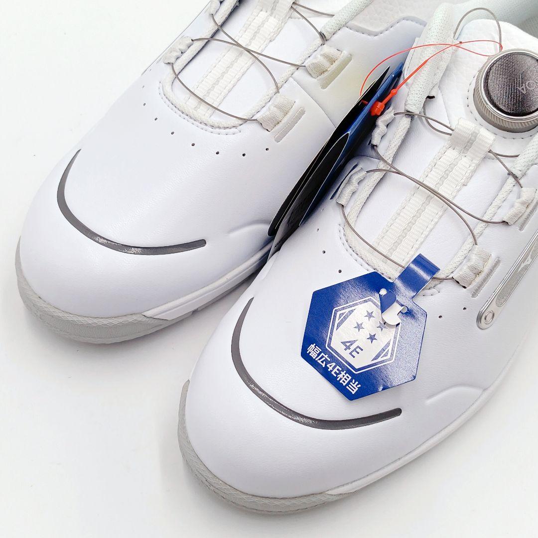 タグ付未使用】ミズノ ゴルフシューズ BOA 24cm スパイクレス 白