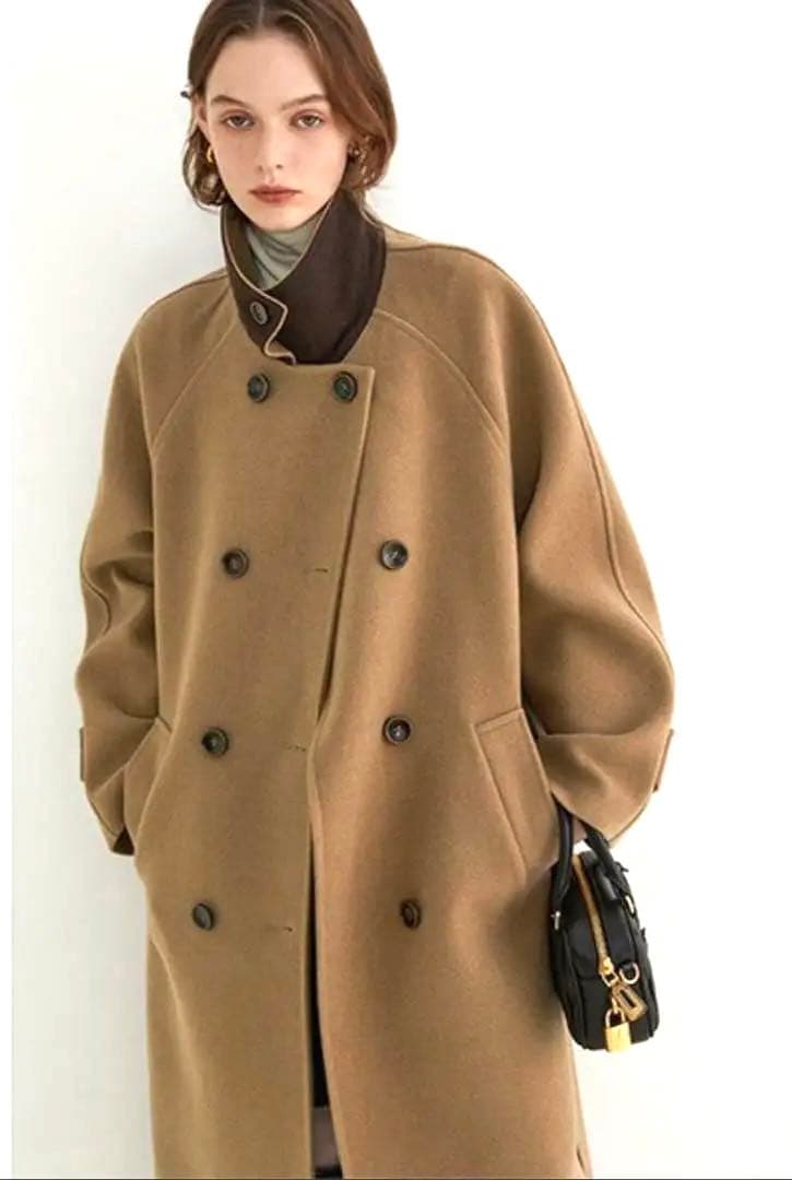 【完売品/未使用】Fano Studios キャメルスタンドカラーロングコート セール】2way スタンドカラーコート FQ22D001【Fano Studios】（ステン