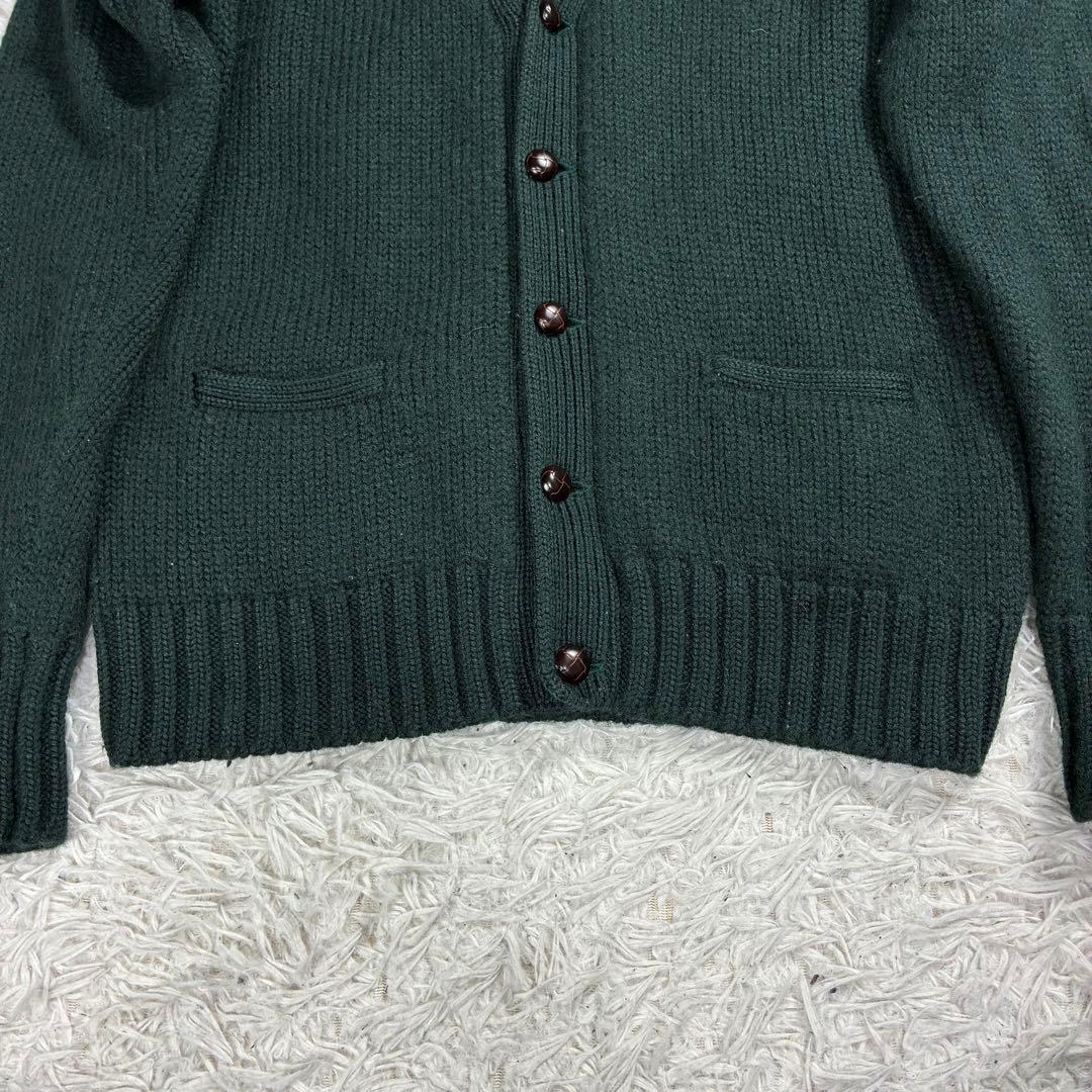 希少✨ラルフローレン 厚手 リブニット カーディガン ワッペン くるみ