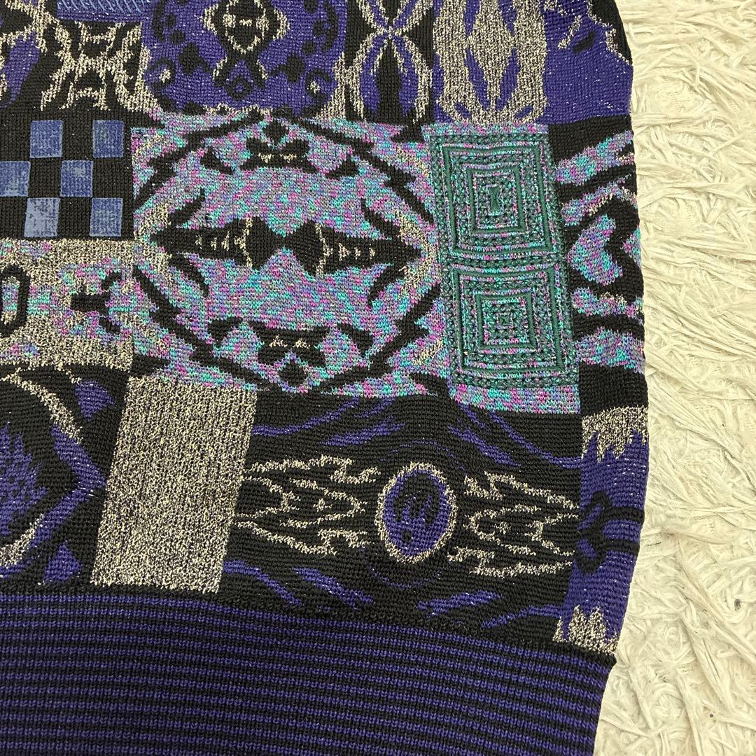 J's ジャンボ尾崎 ブリヂストン 銀糸 ラメ ゴルフ セーター ニット 90s