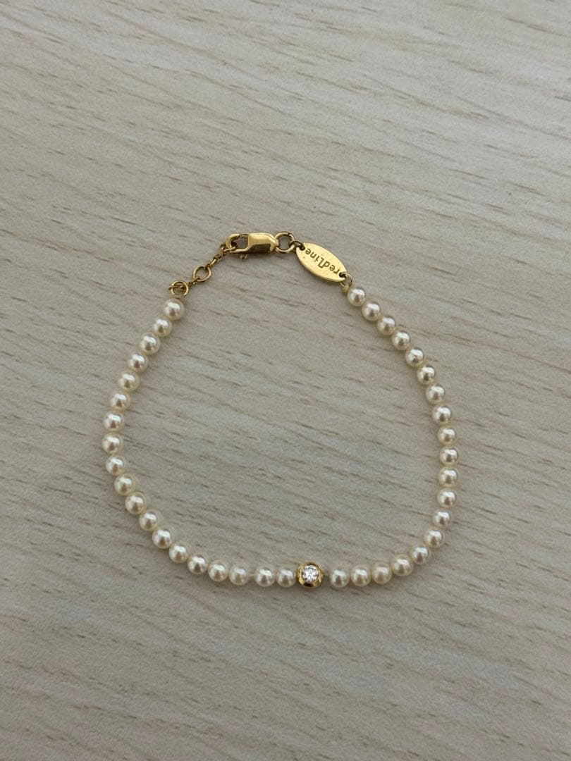 レッドライン　パール　ブレスレット ブレスレットの女性、男性、子供、真珠のチェーンまたはワイヤー