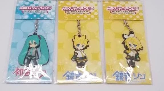初音ミク&鏡音リン&レン MIKUNOPOLIS ミクノポリス ストラップ - メルカリ