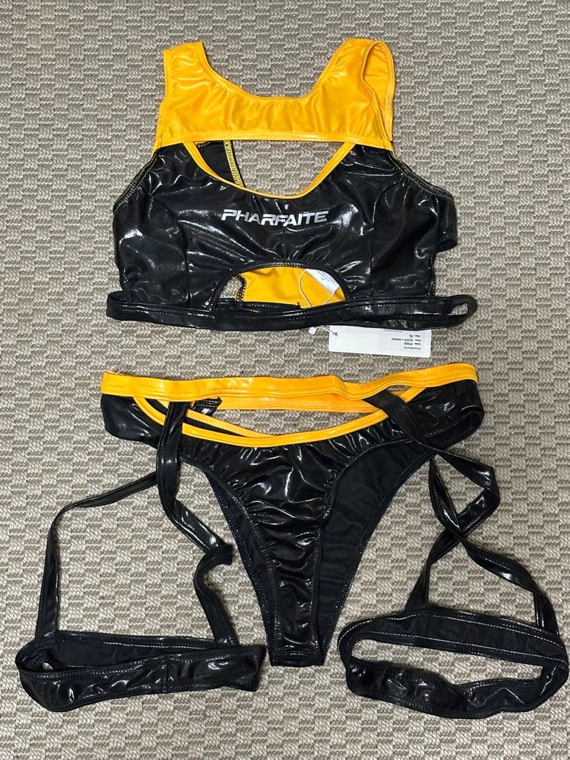 PHARFAITE 競泳水着 XL ブラック×マンゴーPF658