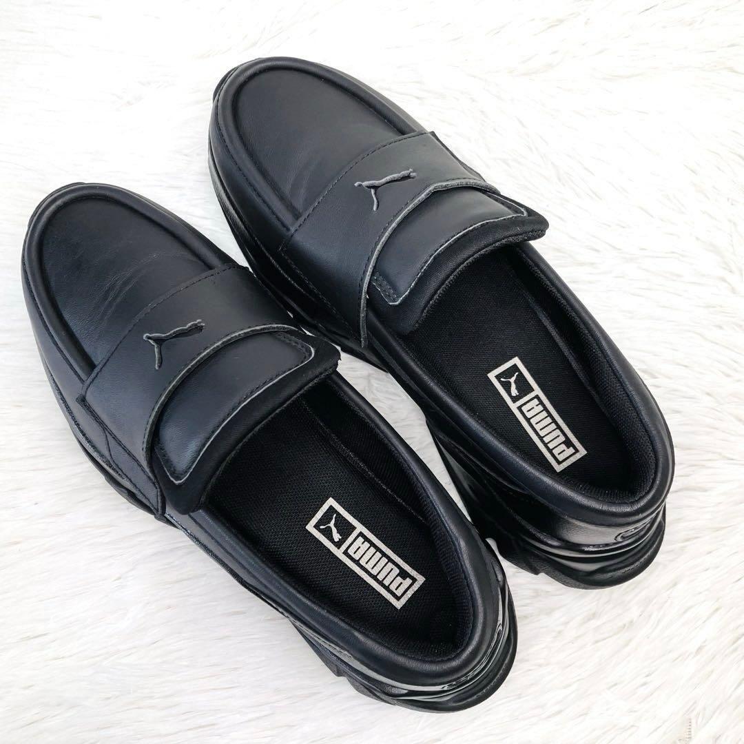 ご試着のみ】PUMA24.5㌢LOAFYR WNS 厚 底 ローファー 黒