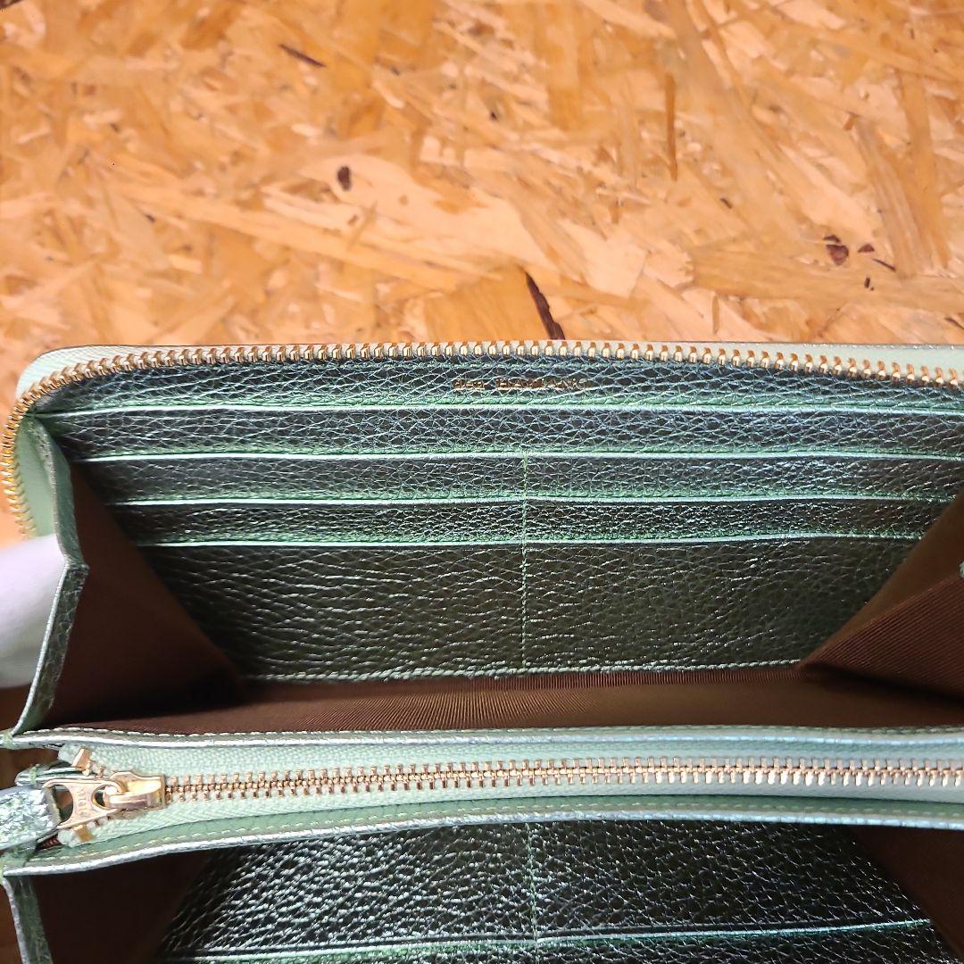 傳濱野 でんはまの 長財布 ペリドットグリーン 未使用 アウト