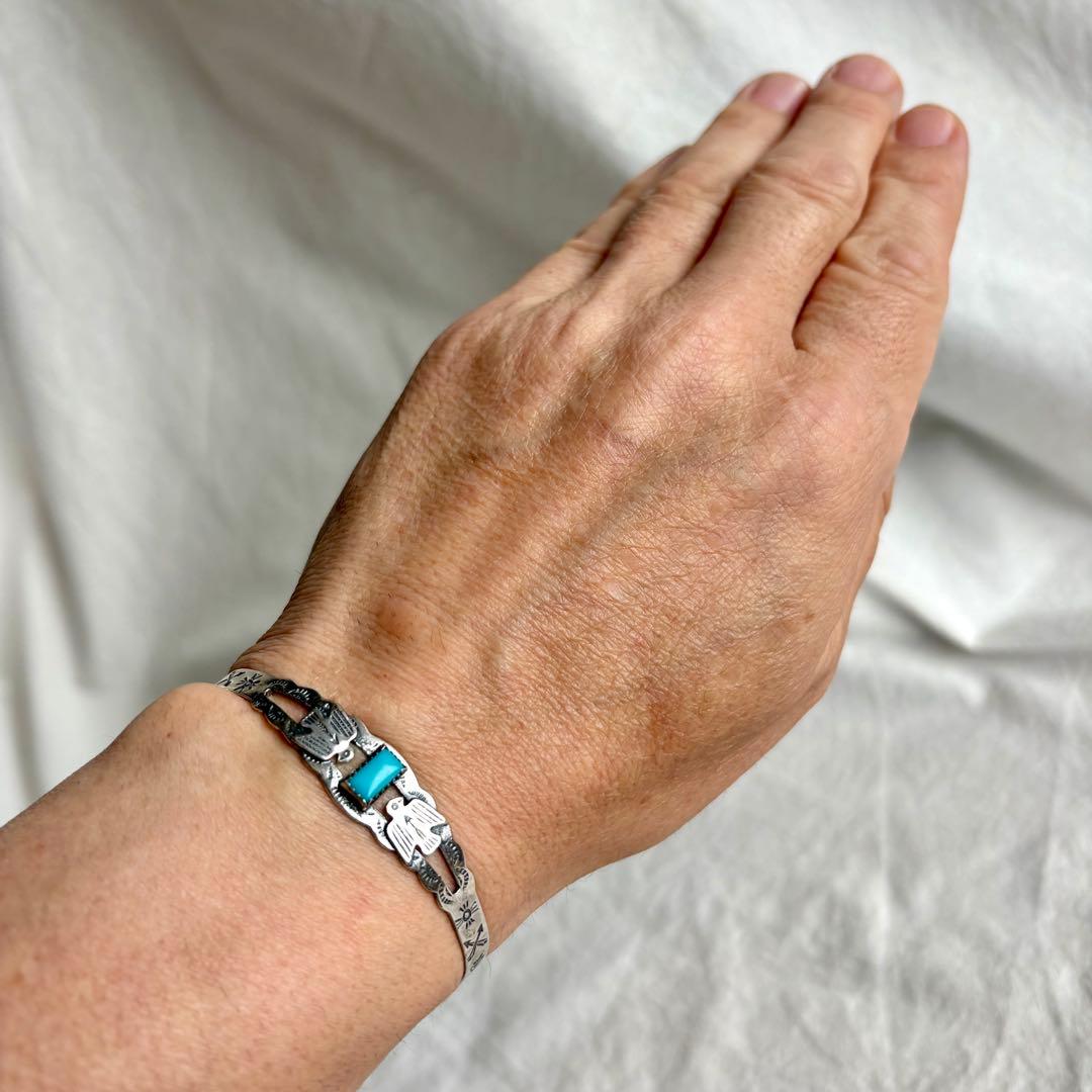 1940's ヴィンテージ ナバホ バングル ターコイズ スターリング