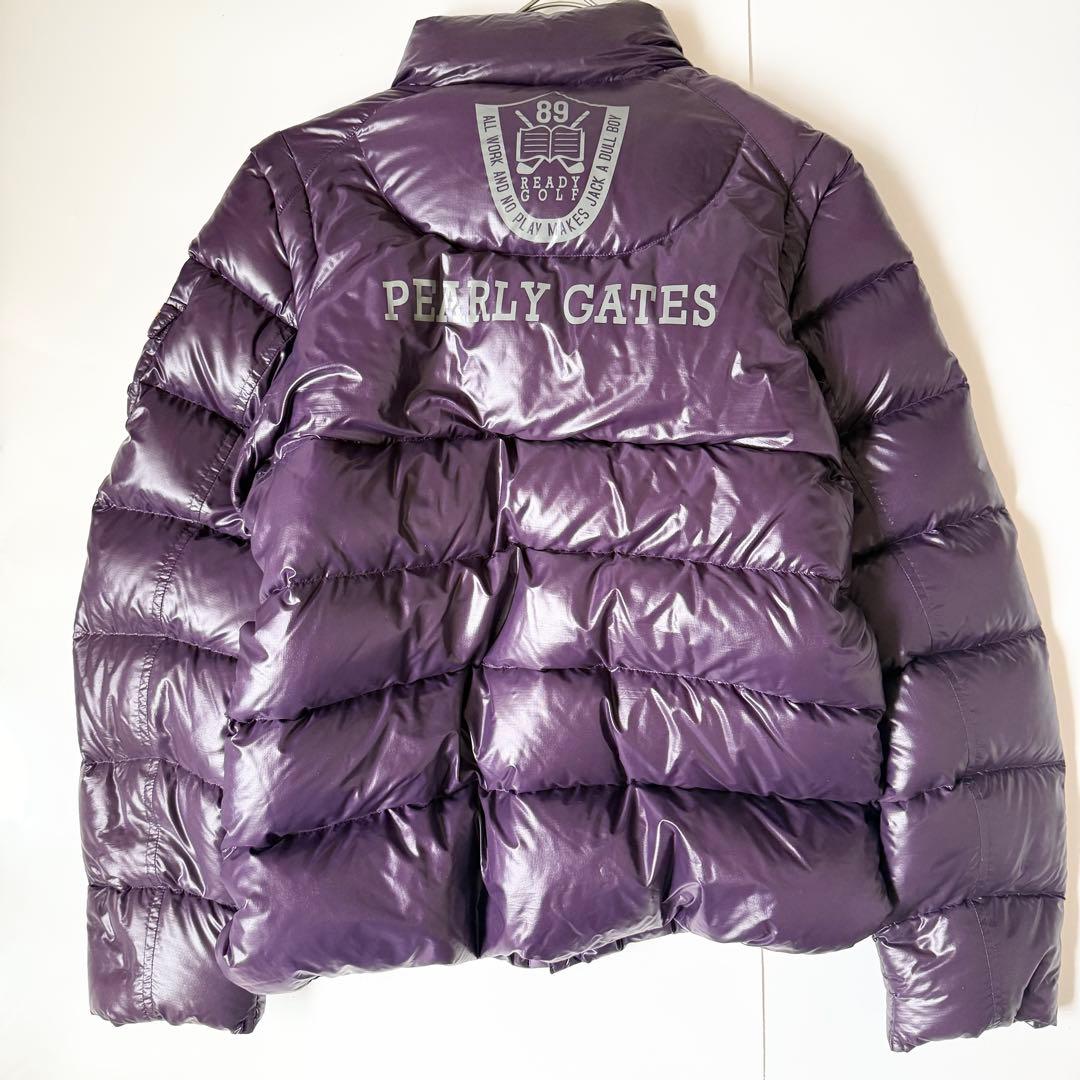 パーリーゲイツ メンズ ダウンジャケット パープル メンズ 大きめ サイズ7