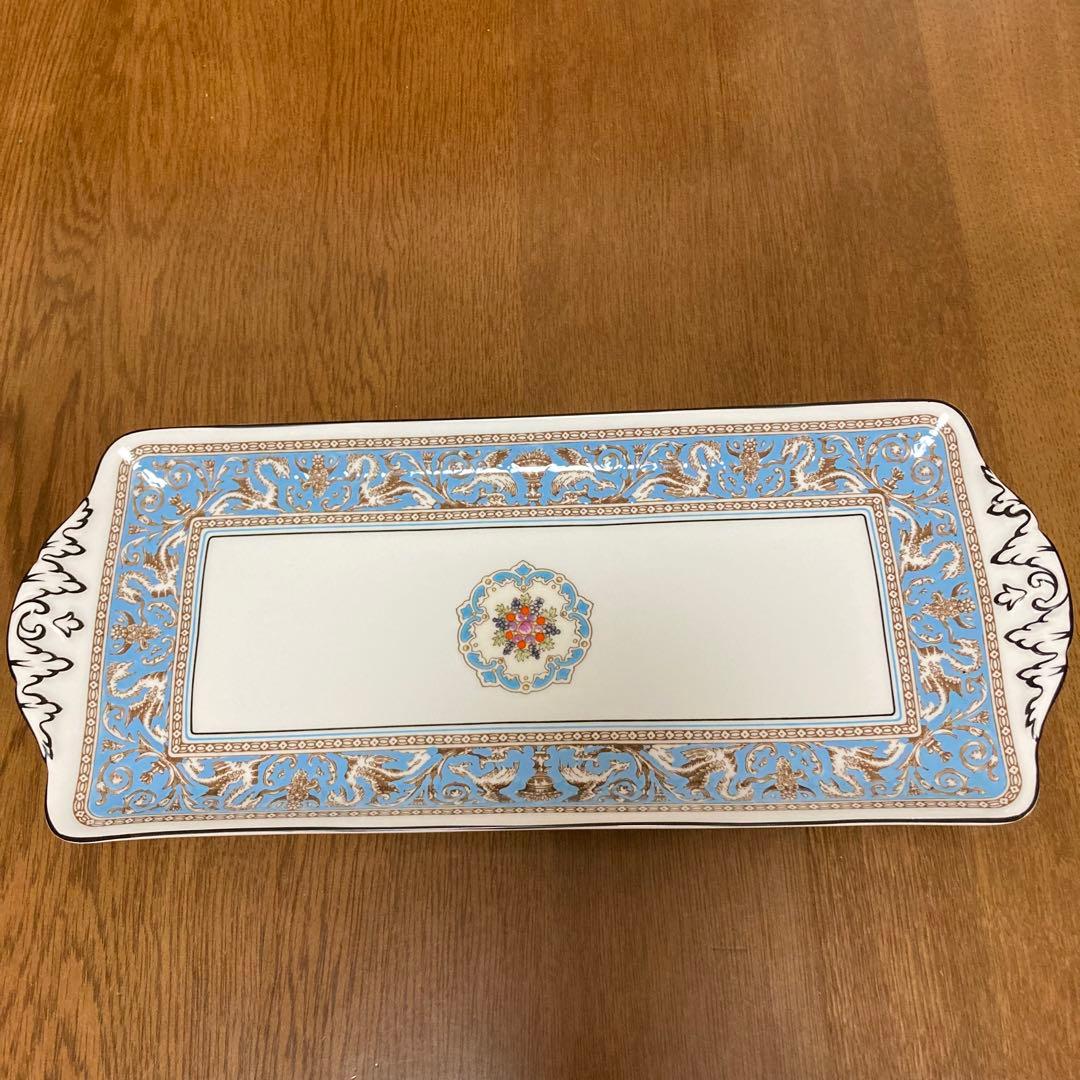 ウェッジウッド フロレンティーン ターコイズ サンドイッチプレート 長