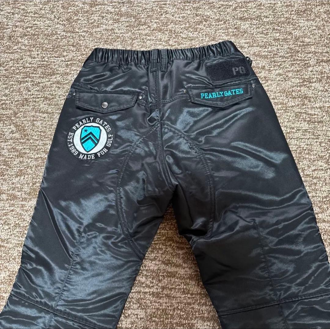 PEARLY GATES ブラック防風パンツ サイズ4 ブランド