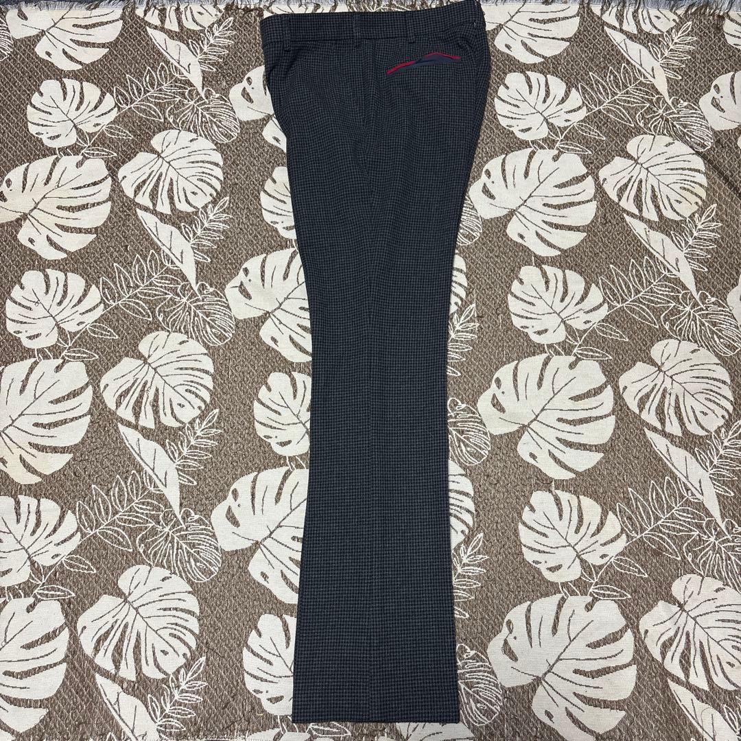 MARK&LONA(マーク&ロナ)格子柄パイピングストレッチパンツ 秋冬