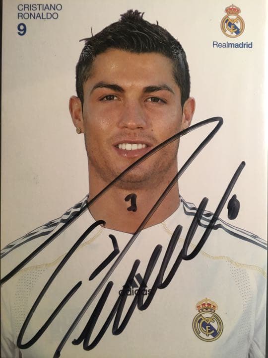 ポルトガル代表 クリスティアーノ・ロナウド 直筆サインチーム公式