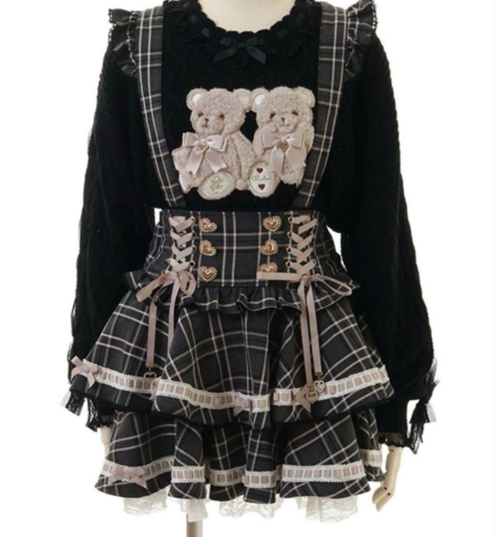 LIZLISA はしごリボンチェックティアード スカパン - メルカリ