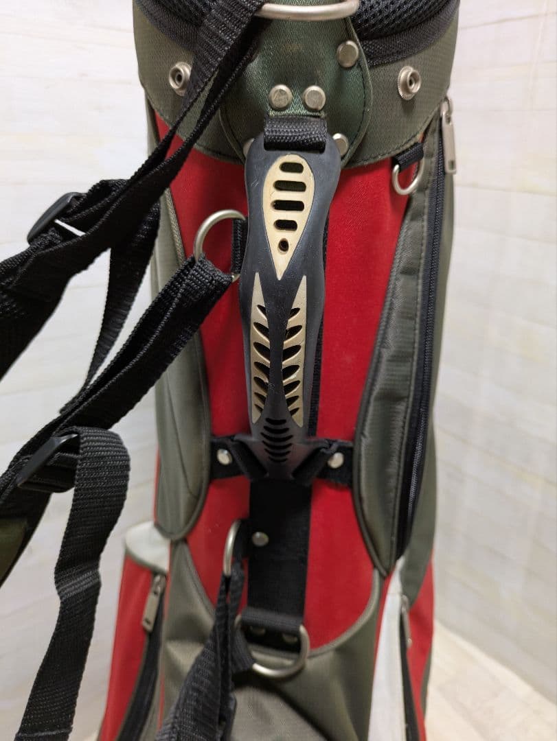 HONMA キャディバッグ スタンド付き レッド✕スモーキーグリーンの通販