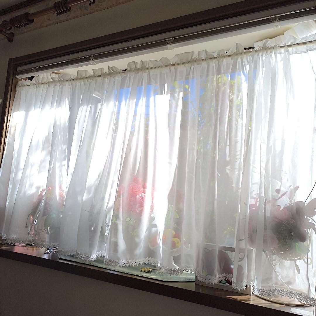 カフェカーテン【クッキー様オーダー品 ボイル＆ケミカルレース
