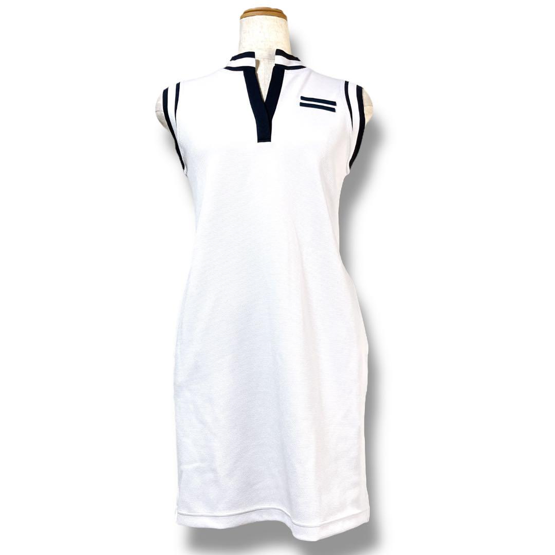 ムータマリンゴルフ 良品 ストレッチノースリーブ ストライプスリーブ