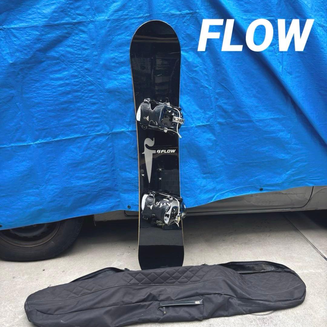FLOW スノーボード 板 ビンディング Dagger 156cm ケース付き オンライン ショップスポーツ - FLOW スノーボード 板 ビンディング