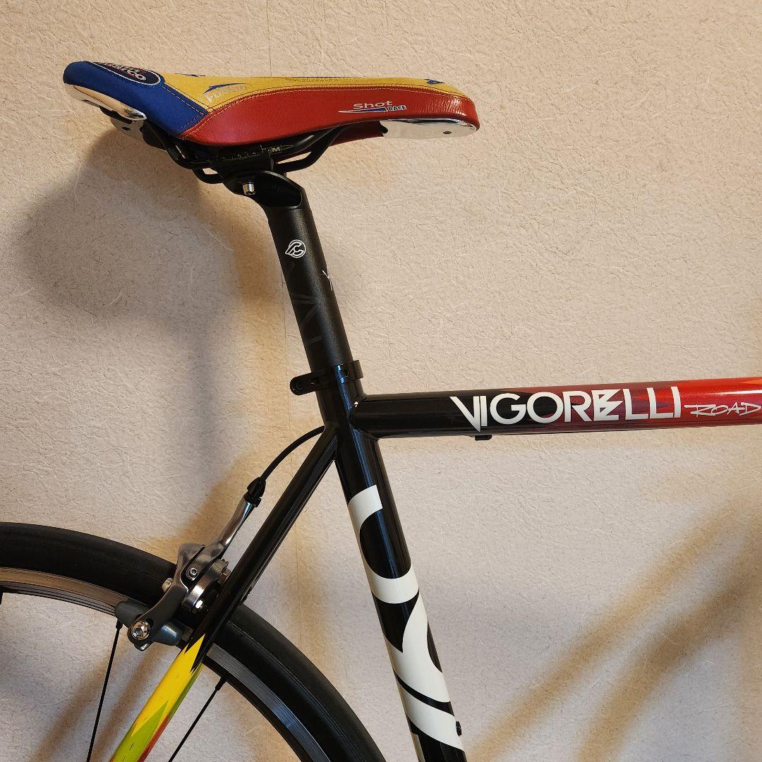 引き取りのみ VIGORELLI ロードバイク 105 クロモリフレーム