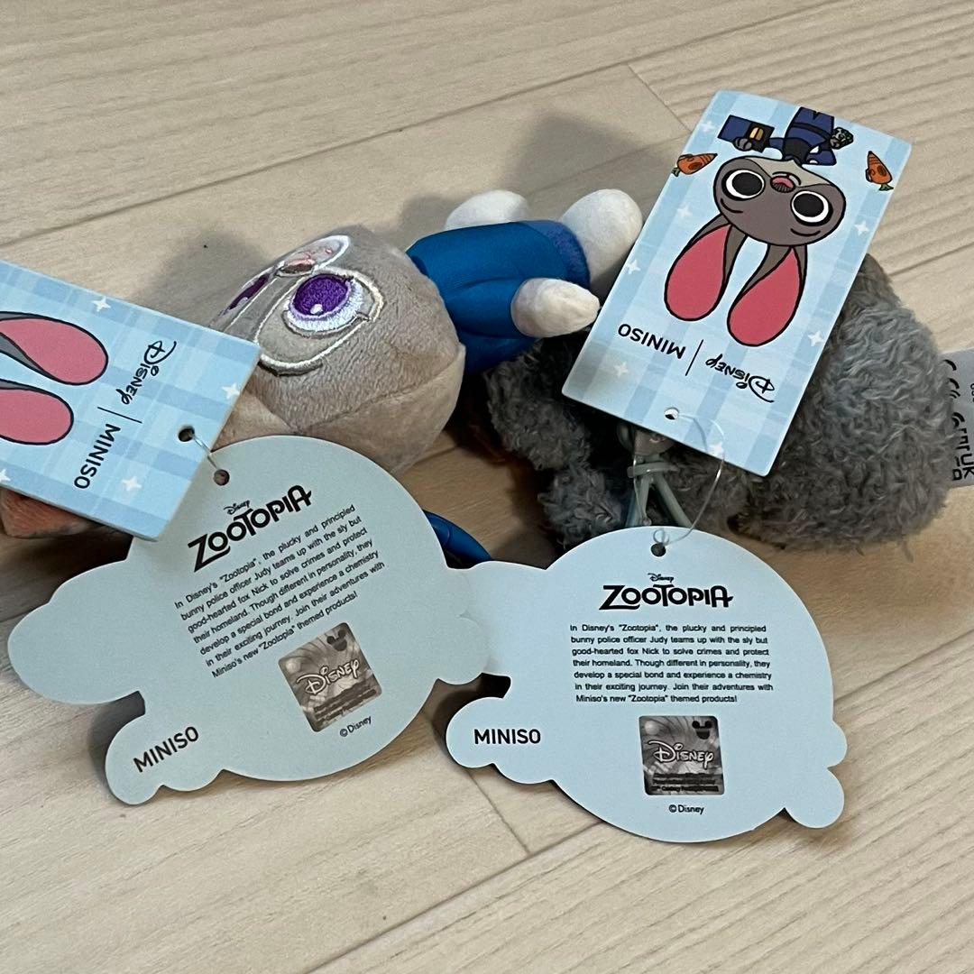 ズートピア2 ジュディ ニック キーリング キーホルダー ぬいぐるみ