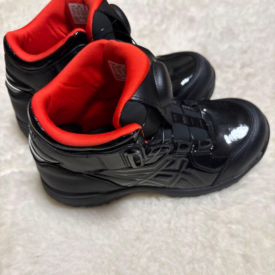 ASICS BOA安全靴 22.5cm ブラック/レッド