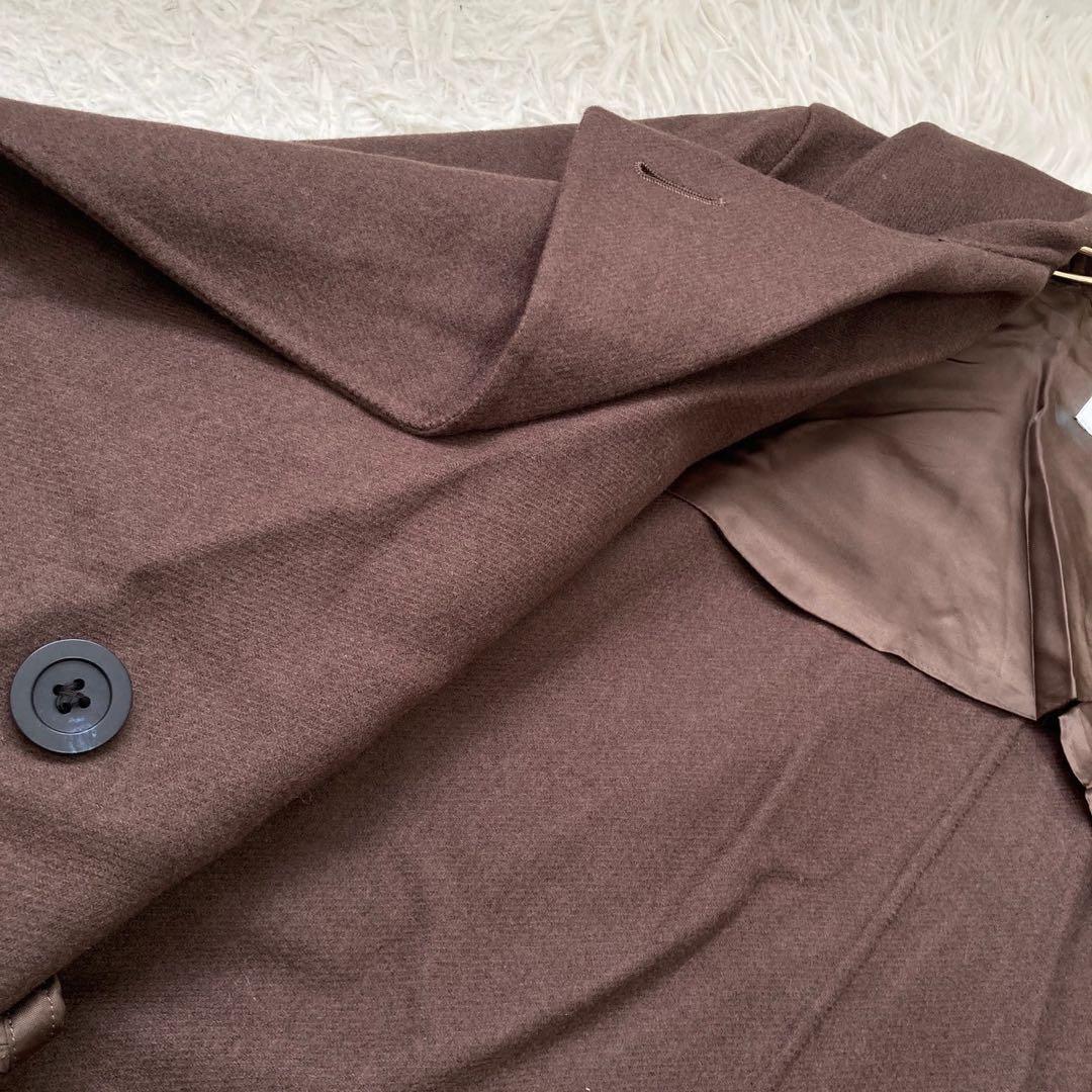 《美品》 ADORE ポンチョ型コート ブラウン 36 ダブルボタン 大人 上品