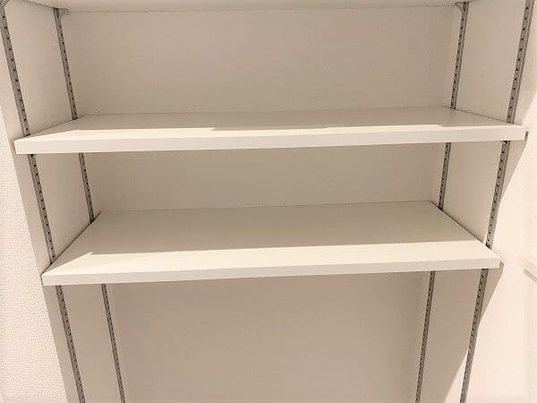 可動棚 レールと棚板ホワイトW〜900 D〜450 4段〜8段お届け取り付けも