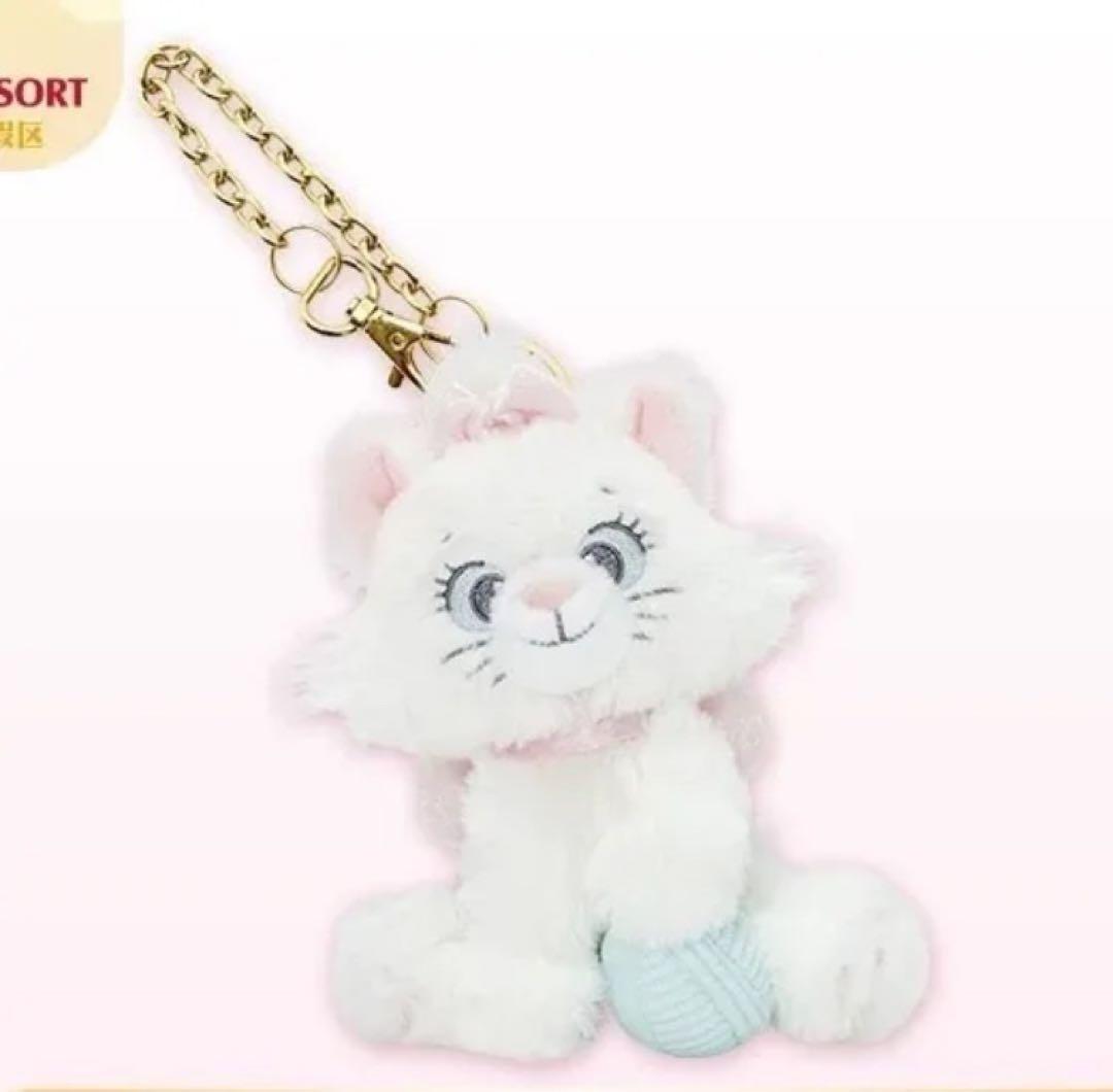上海ディズニー限定 マリーちゃん ぬいぐるみキーホルダー 新品タグ付
