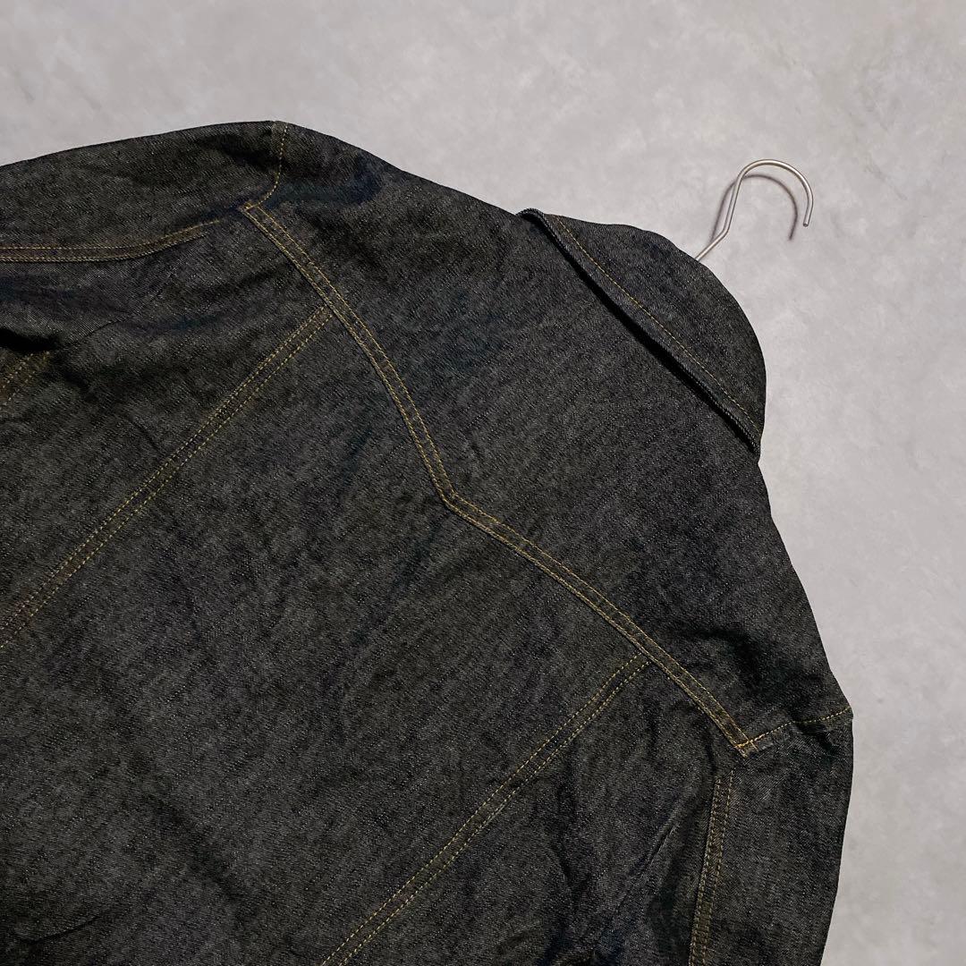 00s y2k A.S.M ファー付デニムジャケット 平成ギャル男 グランジ Mの