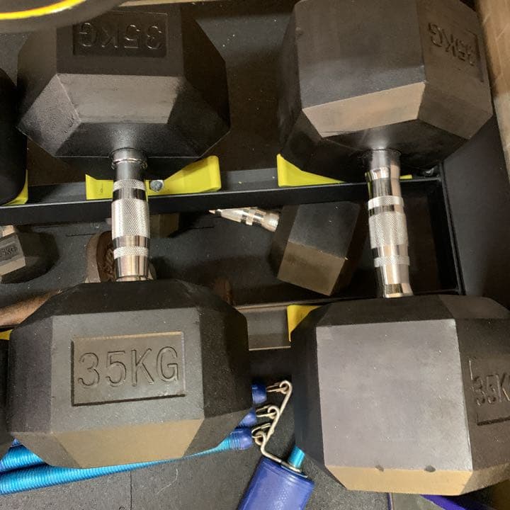 ラバーヘックス  ダンベル　42.5kg  2個