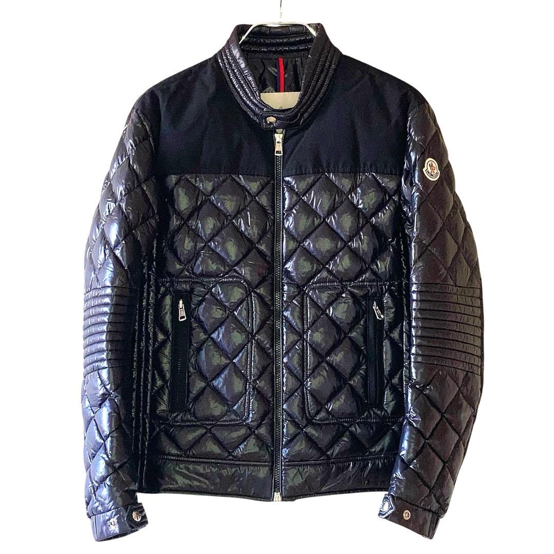 【極美品】MONCLER VERANライダース ダウンジャケット 黒 サイズ1 MONCLER（モンクレール） ダウンジャケット メンズ ダウン バイカー
