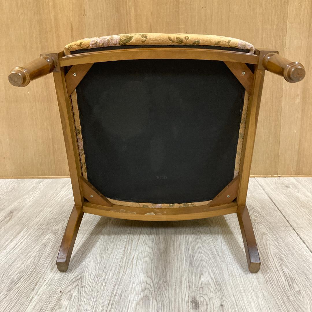 カリモク】オールドコロニアル アームチェア1人掛けソファ 椅子 ①