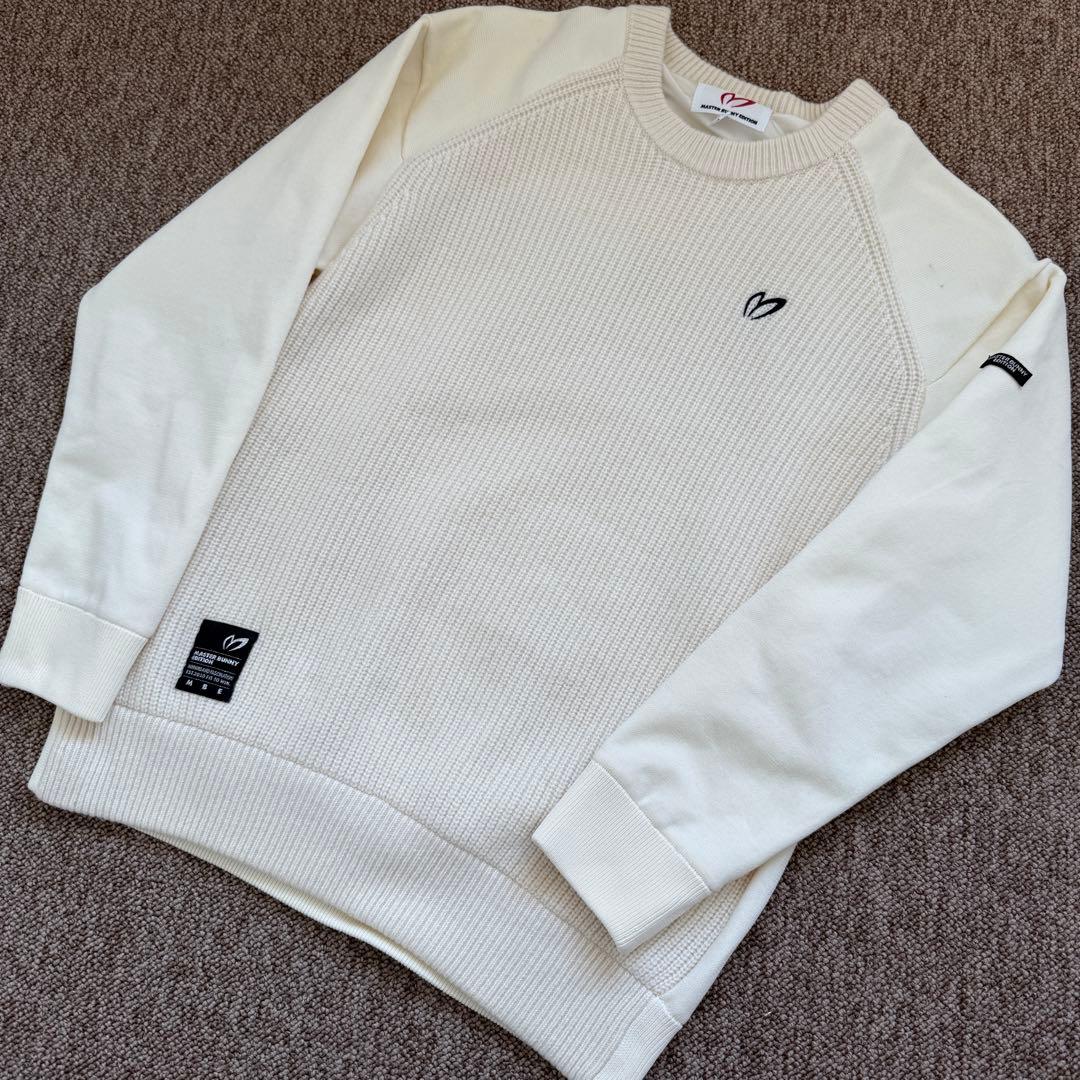 現行モデル 蓄熱 裏地付き マスターバニー ニット M〜L相当 白 オフ