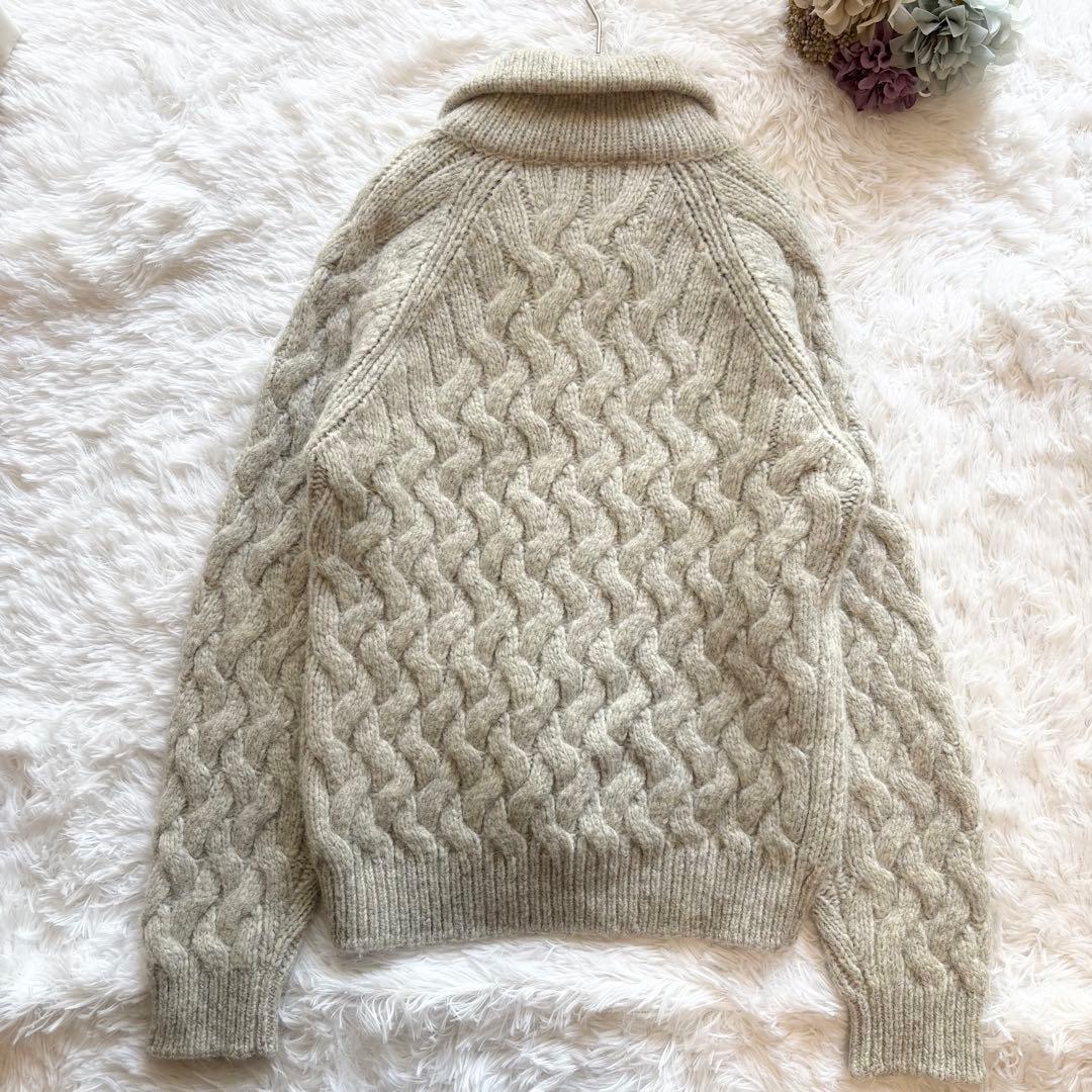 クルチアーニ】イタリア製 アルパカ ケーブルカーディガン ショール