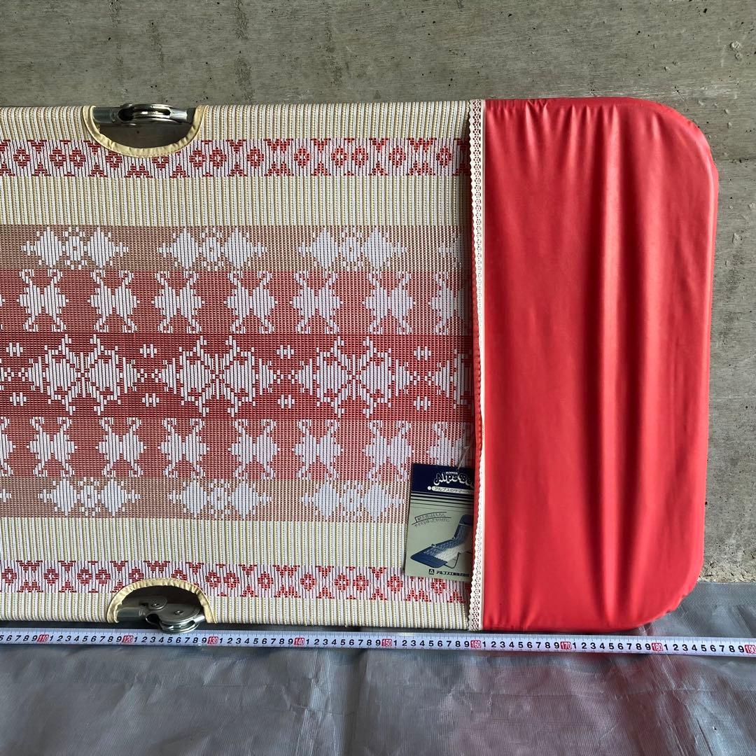 アルプス サマーベッド ボンボン リクライニング 折り畳み 赤 昭和