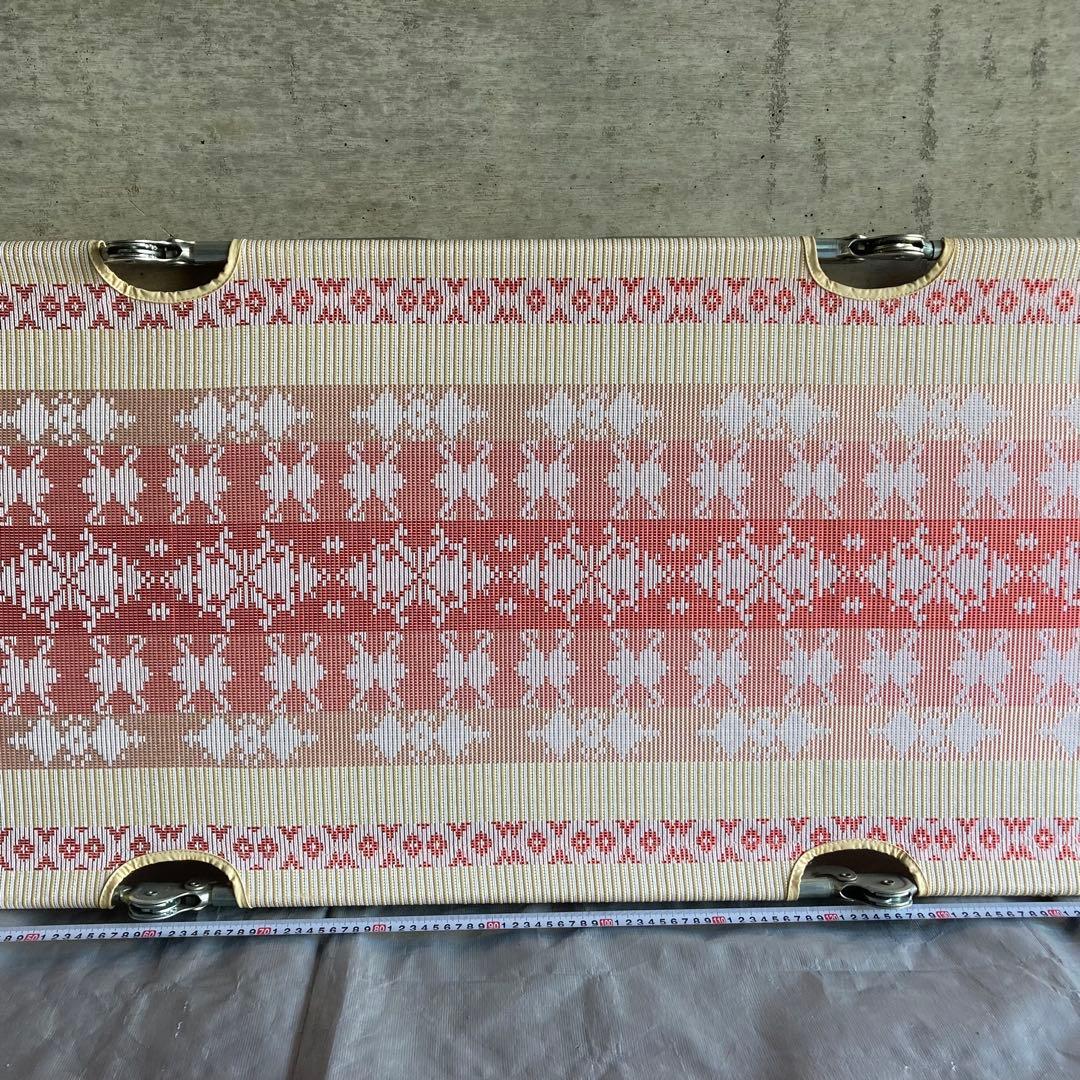 アルプス サマーベッド ボンボン リクライニング 折り畳み 赤 昭和